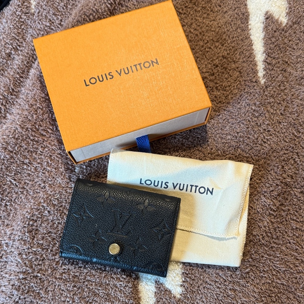 Louis Vuitton Black Embossed Card Holder